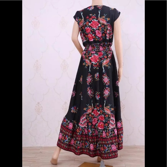 (Last 1) Boho chiffon casual women floral dress - Picture 6 of 6